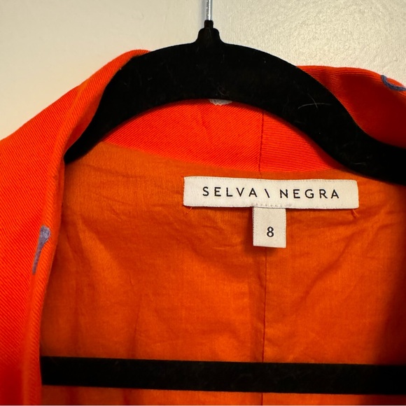 Selva negra squiggle embroidered blazer size women’s 8 - Picture 2 of 6